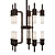 Industrial Chic Iron Edison Chandelier 3D model small image 1