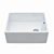 Grange Gloss White Ceramic Sink 3D model small image 1