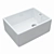 Grange Gloss White Ceramic Sink 3D model small image 2