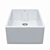 Grange Gloss White Ceramic Sink 3D model small image 4