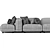  Modern Modular Fabric Sofa Tokyo 3D model small image 4