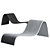 Concrete Nature-Inspired Garden Lounger 3D model small image 1