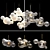 Bubble Pendant Light Trio Set 3D model small image 1