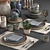 Modern Tableware Set with V-Ray 3D model small image 4