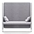 Pedrali Zippo Sofa for Office 3D model small image 2