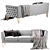 Artful Modern Sofa Collection 3D model small image 2