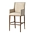 Sleek Modern RH Leigh Barstool 3D model small image 1