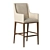 Sleek Modern RH Leigh Barstool 3D model small image 4