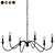 Elegant Ableton 6-Light Chandelier 3D model small image 1