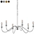 Elegant Ableton 6-Light Chandelier 3D model small image 2