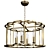 Sleek Helix Bronze Chandelier 3D model small image 1