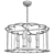 Sleek Helix Bronze Chandelier 3D model small image 2