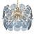 Sputnik Glass Lenz Chandelier 3D model small image 1