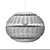 Handwoven Pendant Light, Adjustable Height 3D model small image 1