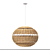 Handwoven Pendant Light, Adjustable Height 3D model small image 2