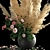 Elegant Pampas Grass Rose Decor 3D model small image 2