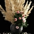 Elegant Pampas Grass Rose Decor 3D model small image 5