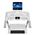  Беговая дорожка FitLogic White 3D model small image 3