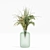 Elegant Glass Vase Branches Display 3D model small image 2