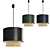 Modern Double Lampshade Pendant Light 3D model small image 1