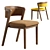 Modern Wood Venus Dining Chair 3D model small image 3