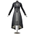 Vintage Gothic Dress 3D Model 3D model small image 5