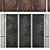 Modern Wood Mirror Metal Panels 3D model small image 2