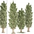 3 Pine Trees Outdoor Scatter 3D model small image 3