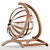 Gaya Hanging Hammock Chair Basket 3D model small image 3