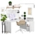 Modern Office Workplace with Accessories 3D model small image 3