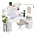 Modern Office Workplace with Accessories 3D model small image 4