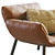 Contemporary Leather Armchair by Bonaldo 3D model small image 7