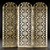 Tri-Texture Decorative Folding Screen 3D model small image 1