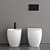 Ceramic Wall Hung Bidet WC 3D model small image 1