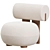 Modern Hippo Lounge Chair in Millimeters 3D model small image 1