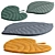 Kids Leaf Rug, 4 Colors 3D model small image 1