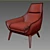 Luxury ERMES Armchair: Designer Style 3D model small image 2