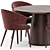 Modern Aston Dining Set Elegant 3D model small image 2