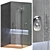 Black Shower Box - Sleek Design 3D model small image 2