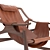 Vintage Brazilian Rocking Chair 3D model small image 4