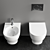 Speed Collection Wall-Hung Ceramic WC & Bidet 3D model small image 3