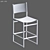 Rugged Leather Bar Stools 3D model small image 3