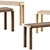 Sleek Offset Bench Designer Seating 3D model small image 2