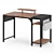 Eureka Writing Desk, MDF Steel 3D model small image 2