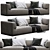 Modern Flexform Perry Sofa Model 3D model small image 1