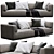 Modern Flexform Perry Sofa Model 3D model small image 2