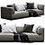 Modern Flexform Perry Sofa Model 3D model small image 3