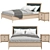 Modern Art Bed with Unwrap 3D model small image 2