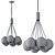 Gathered Globes Pendant Chandelier 3D model small image 2