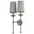 Elegant Emily Rubbed Wall Sconce 3D model small image 2